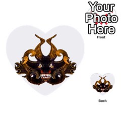 Demon Tribal Mask Multi-purpose Cards (heart)  by dflcprints