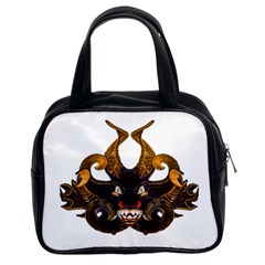 Demon Tribal Mask Classic Handbags (2 Sides) by dflcprints