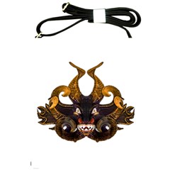 Demon Tribal Mask Shoulder Sling Bags by dflcprints