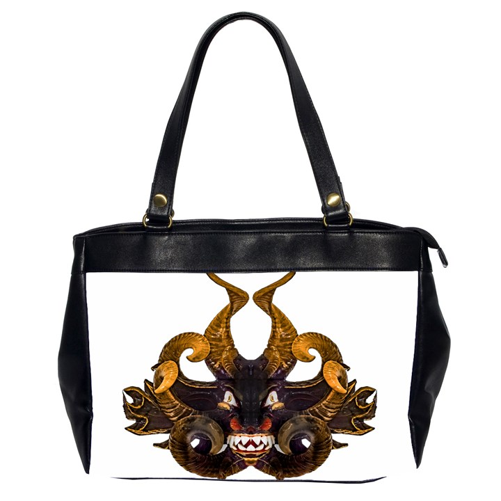 Demon Tribal Mask Office Handbags (2 Sides) 