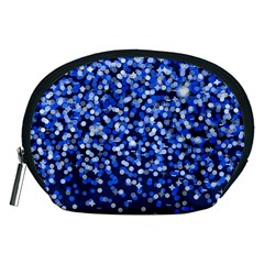 Blue Glitter Rain Accessory Pouches (Medium) 