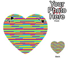 Colorful Stripes Background Playing Cards 54 (heart)  by TastefulDesigns