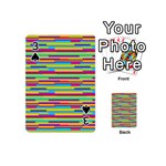 Colorful Stripes Background Playing Cards 54 (Mini)  Front - Spade3