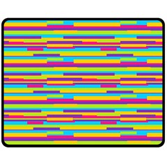 Colorful Stripes Background Double Sided Fleece Blanket (medium)  by TastefulDesigns