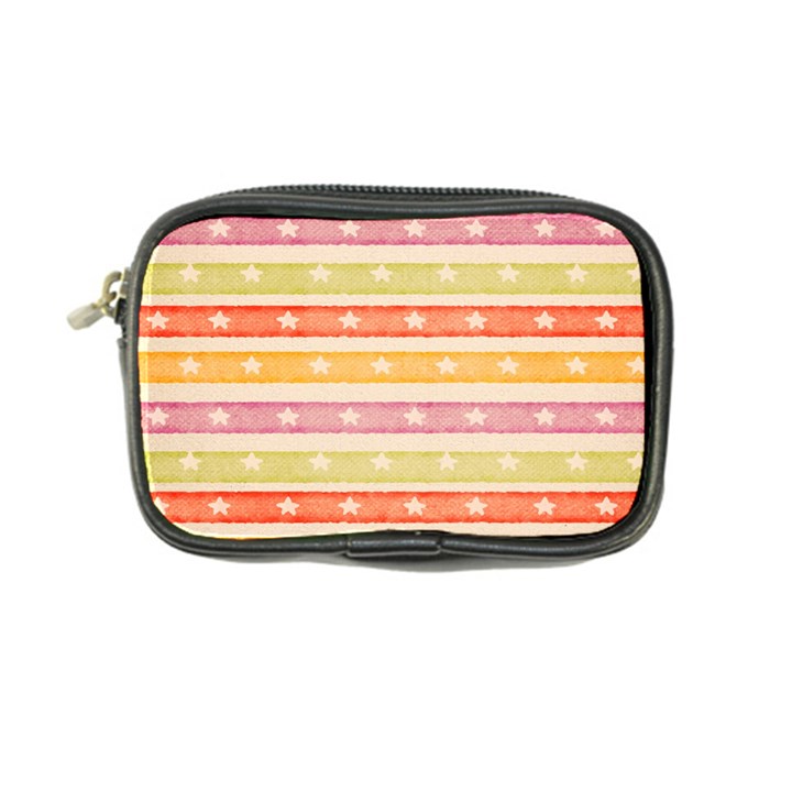 Watercolor Stripes Background With Stars Coin Purse