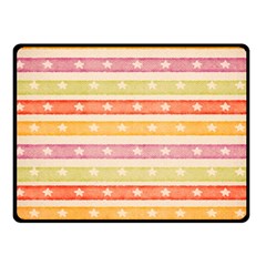 Watercolor Stripes Background With Stars Double Sided Fleece Blanket (small)  by TastefulDesigns