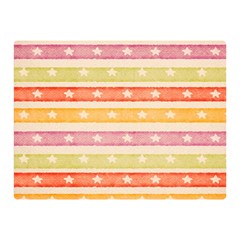 Watercolor Stripes Background With Stars Double Sided Flano Blanket (mini)  by TastefulDesigns