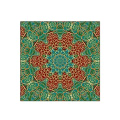 The Wooden Heart Mandala,giving Calm Satin Bandana Scarf by pepitasart