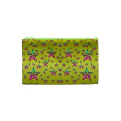 Flower Power Stars Cosmetic Bag (xs) by pepitasart