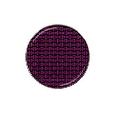 Pink Black Retro Tiki Pattern Hat Clip Ball Marker (4 Pack) by BrightVibesDesign