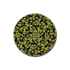 Modern Abstract Interlace Rubber Round Coaster (4 Pack) 