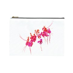 Minimal Floral Print Cosmetic Bag (large)  by dflcprints