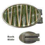 Green Brown Zigzag Money Clips (Oval)  Front