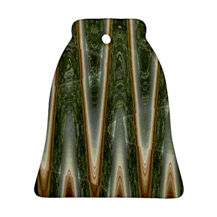 Green Brown Zigzag Ornament (Bell) 