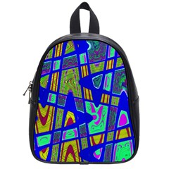 Bright Blue Mod Pop Art  School Bags (small)  by BrightVibesDesign