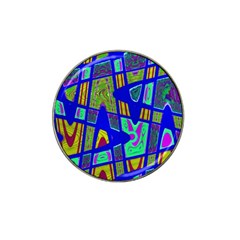 Bright Blue Mod Pop Art  Hat Clip Ball Marker (10 Pack) by BrightVibesDesign