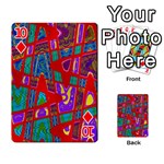 Bright Red Mod Pop Art Playing Cards 54 Designs  Front - Diamond10