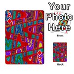 Bright Red Mod Pop Art Playing Cards 54 Designs  Front - DiamondA