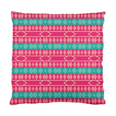 Pink Blue Rhombus Pattern                               	standard Cushion Case (two Sides) by LalyLauraFLM