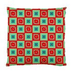 Blue red squares pattern                                	Standard Cushion Case (Two Sides)