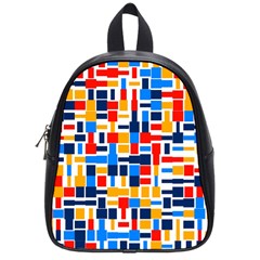 Colorful Shapes                                  			school Bag (small) by LalyLauraFLM