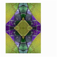 Purple Yellow Stone Abstract Large Garden Flag (two Sides) by BrightVibesDesign