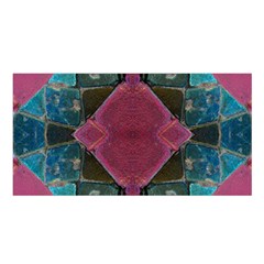 Pink Turquoise Stone Abstract Satin Shawl by BrightVibesDesign