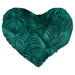 Tropical Hawaiian Pattern Large 19  Premium Flano Heart Shape Cushions by dflcprints