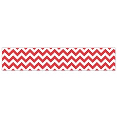 Poppy Red & White Zigzag Pattern Flano Scarf (small)