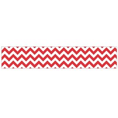 Poppy Red & White Zigzag Pattern Flano Scarf (large) by Zandiepants