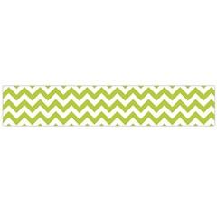 Spring Green & White Zigzag Pattern Flano Scarf (large)