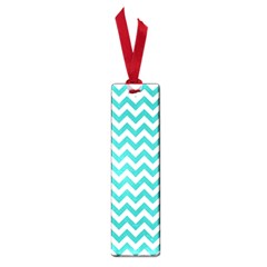 Turquoise & White Zigzag Pattern Small Book Mark