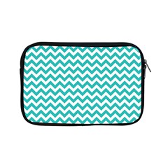 Turquoise & White Zigzag Pattern Apple Ipad Mini Zipper Case