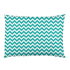 Turquoise & White Zigzag Pattern Pillow Case (two Sides)