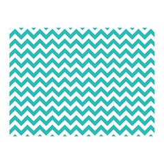 Turquoise & White Zigzag Pattern Double Sided Flano Blanket (mini)