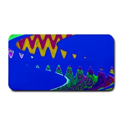 Colorful Wave Blue Abstract Medium Bar Mats by BrightVibesDesign