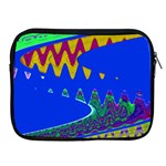 Colorful Wave Blue Abstract Apple iPad 2/3/4 Zipper Cases Front