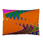 Colorful Wave Orange Abstract Pillow Case (Two Sides) Front