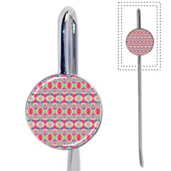 Pretty Pink Shapes Pattern Book Mark by BrightVibesDesign