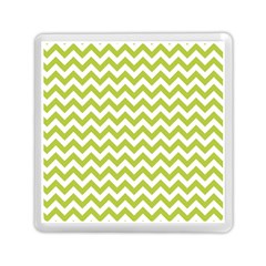 Spring Green & White Zigzag Pattern One Piece Boyleg Swimsuit Memory Card Reader (square)