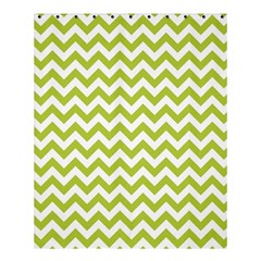 Spring Green & White Zigzag Pattern Shower Curtain 60  X 72  (medium)