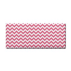 Soft Pink & White Zigzag Pattern Hand Towel by Zandiepants