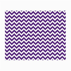 Royal Purple & White Zigzag Pattern Small Glasses Cloth