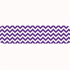 Royal Purple & White Zigzag Pattern Large Bar Mat by Zandiepants