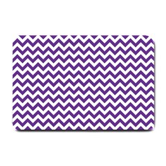 Royal Purple & White Zigzag Pattern Small Doormat