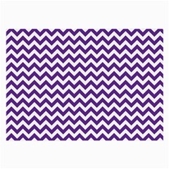 Royal Purple & White Zigzag Pattern Large Glasses Cloth (2 Sides) by Zandiepants