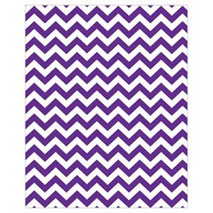 Royal Purple & White Zigzag Pattern Drawstring Bag (small)