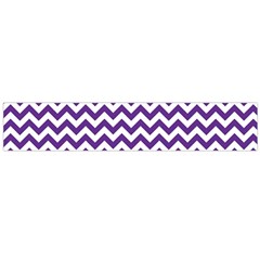 Royal Purple & White Zigzag Pattern Flano Scarf (large)