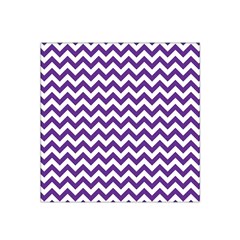 Royal Purple & White Zigzag Pattern Satin Bandana Scarf