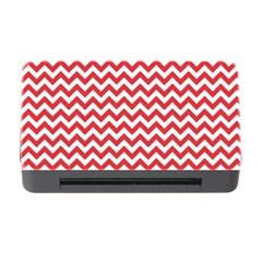 Poppy Red & White Zigzag Pattern Memory Card Reader With Cf